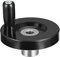 TOP-VIGOR 63mm Revolving Handle Hand Wheel, 8mm Hole Diameter Back Corrugated Handwheel for Milling Machine Lathe Lead Screw with Plastic Handle