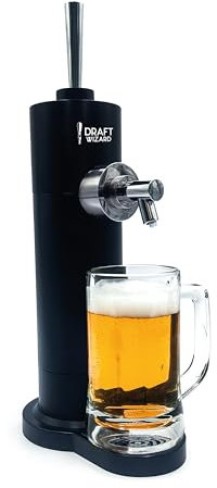 Draft Wizard Ultrasonic Frothing Beer Dispenser Battery Powered Home Draught Tap