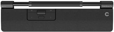 RollerMouse Pro Slim – Souris ergonomique pour soulager les douleurs au cou, aux épaules et aux poignets | Barre de roulement centrale | Repose-poignets en cuir végétalien | 600 à 2800 DPI | filaire