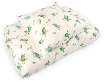 Filibabba Kinderbettwäsche Set aus Bio-Baumwolle, Farbe:Grün