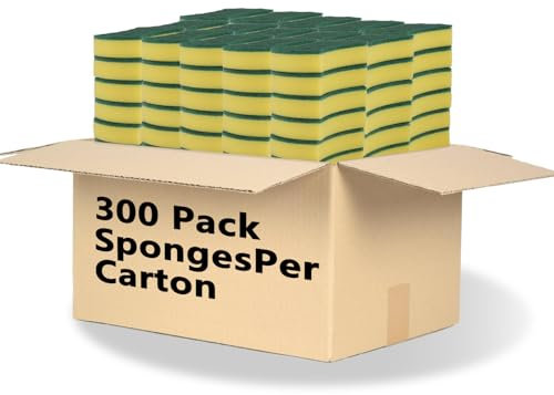 Paquete de 300 esponjas de Limpieza de Cocina, ecológicas, antiarañazos para Platos, esponjas para Fregar…