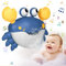 DBREAKS Jouets de Bain avec Musique, Machine à Bulles de Crabe, pour Enfants en Mousse, Cadeaux, Jouets d'eau, Bulles(Crabe Bleu)