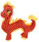 BESTonZON Année du Dragon Mascotte Poupée d'animaux en Peluche Jouet Dragon en Peluche 2024 Jouet du à Collectionner Poupée Dragon du Chinois Peluche Rouge
