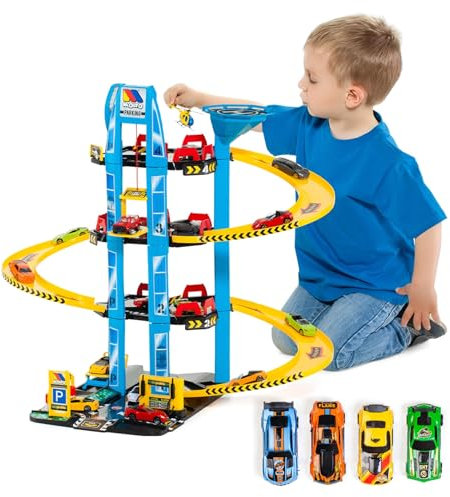Parking Garage avec accessoires (MOLTO 4 étages + hélicoptère)