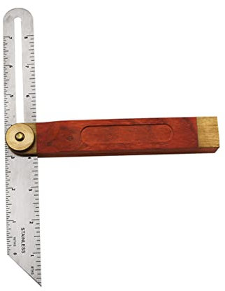 Angoily Bewegliches Lineal Vorrichtung Mini Griffe Winkelwerkzeug Vize Messgerät Saker Winkelmesser Taschenloch Schwalbenschwanz Elektronisch Messlineal Gleitfase Brown Holz