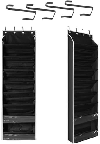 Organizador de zapatos colgante con bolsillo grande de 8 niveles montado en la pared para zapatos y bolsas