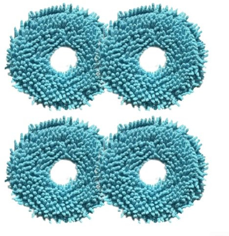 Paquete de 4 almohadillas de microfibra de repuesto para mopa Conga 11090 Spin Revolutions Home&Wash Robot Partes Accesorios