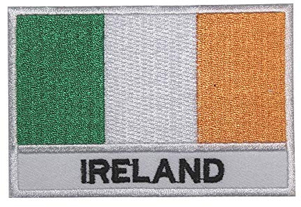 Ireland Country Flag Patch Iron On Embroidered Applique Patch Ireland Country Flag Iron On Sew On Emblem Badge