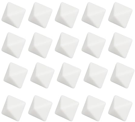 8 -seitige Würfel Plastik Blank DIY Set Brettspiele Mathematikzählung Weiß