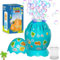 Bombble Dinosaurier Eier Seifenblasenspielzeug, Seifenblasenmaschine Kinder 10000+ Blasen/Min mit Seifenblasenlösung für Hochzeit/Geburtstag/Party/Geschenk für Junge&Mädchen 3456789, Bubble Machine