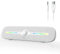 SOULION R90 PC Lautsprecher, Klein USB Betrieb Computer Boxen mit Bunte LED-Lichter,3,5 mm AUX Surround Sound Computer Soundbar für Desktop Smartphones Laptop（Weiß）