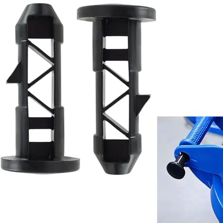 2-Pack 65mmx20mm Wheelie Bin Lid Hinge Pins - Plastic Replacement Hinge Pins for Otto/ESE 120L & 240L Wheelie Bins, Hideaway Systems - Household & Commercial Trash Bins (Black)
