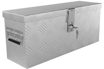 XMTECH Boîte de transport en aluminium de 18 l - Boîte de rangement en aluminium argenté - Caisse de transport pour timon