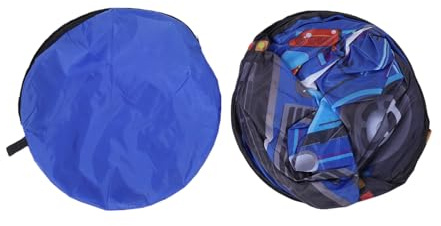 Dilwe Kids Play Tent Pop Up, Quick Setup with Rainproof Fabric and Mesh Windows, for Childrens Indoor Outdoor Playroom Reading and Family Bonding (Blue Car)