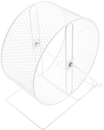 Sosoport Silent Nail Care Support and Easy Maintenance and Suitable White Iron Exercise Wheel for Gerbils Rats for Small Animals and Mice