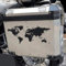 2X Adesivi Mondo per BMW GS Valigie Borse Moto Decal Intagliati - Nero Opaco
