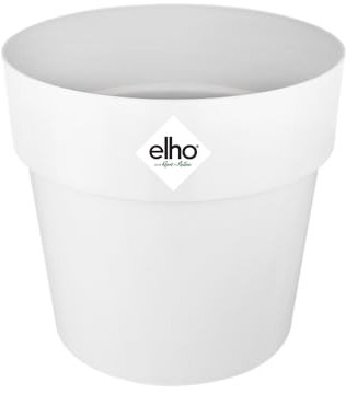 Elho B.for Original Rond 14 - Pot De Fleurs pour Intérieur - Plastique 100% recyclé - Ø 13.7 x H 12.5 cm - Blanc/Blanc