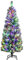 COSTWAY 6ft Pre-lit Artificial Christmas Tree, Hinged Snow Flocked Xmas Tree with 200 LED Lights, 9 Lighting Modes, Foldable Metal Stand, Holiday Decoration for Home Office Shop