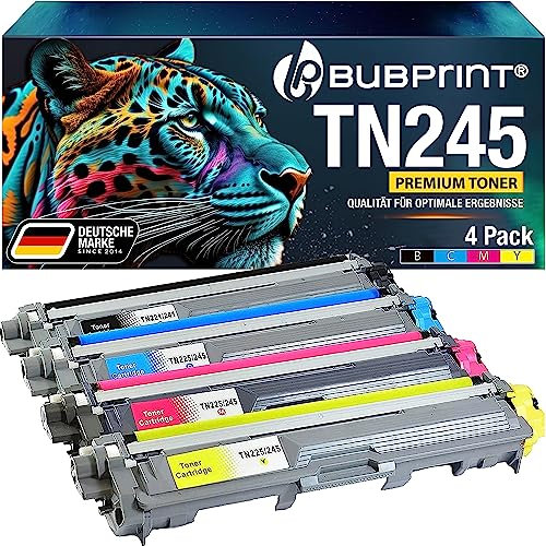 Bubprint TN241 TN245 4 Toner kompatibel als Ersatz für Brother TN-241 TN-245 für MFC-9332CDW DCP-9022CDW MFC-9142CDN DCP-9020CDW HL-3142CW HL-3150CDW MFC-9342CDW DCP-9017CDW HL-3152CDW MFC-9140CDN