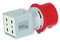SPINA ADATTATORE da TRIFASE a MONOFASE 3P+N+T 16A 380V a 2 Prese Biv.2P+T 16A