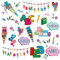 Oblique Unique® Kinder Sticker Set Schule für Schuleinführung Schulanfang Einschulung Aufkleber mit ABC Buchstaben Zahlen Zuckertüte Kindergeburtstag Party Spielen