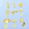 9er-Set ultrafeine Metall-Lesezeichen - Kleeblatt, Ginkgo Biloba, Libelle, Schmetterling, Sonnenblume, Olivenzweig, Affe, Feder, Maserung
