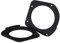 [1 Paar] 130 mm MDF Lautsprecher Ringe kompatibel mit BMW 3 E36 Cabrio | passend für Vordertür und Hintertür | Farbe: schwarz | wasserundurchlässig