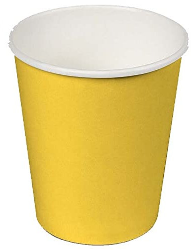 Générique 24 GOBELETS Carton BIODÉGRADABLE 20CL Jaune