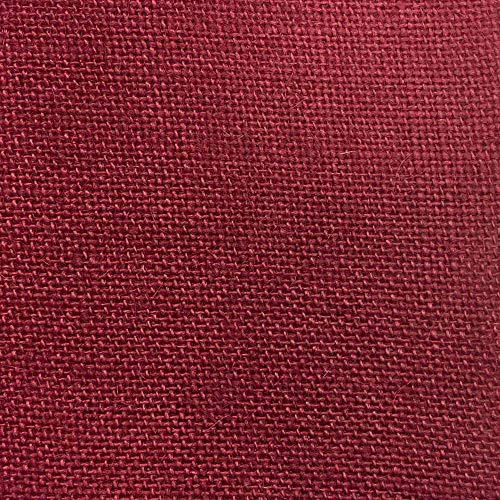 Kt KILOtela - Jute Stoff - Dekostoff zum Basteln - 147 cm Breite - Meterware ab 50 cm - Preis Gilt für 50 cm | Granat