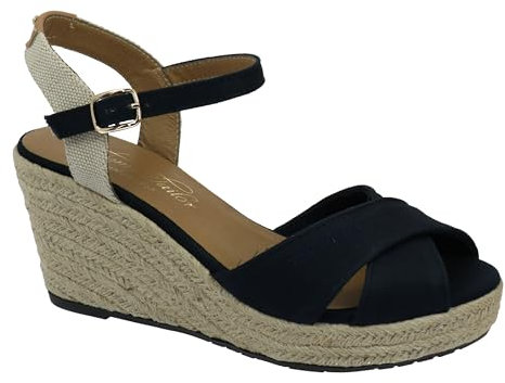 Tom Tailor 1190101, Sandale cale Femme, Marine, 39 EU