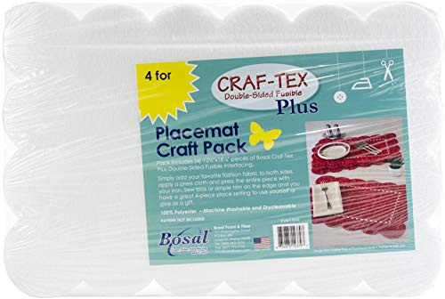 Bosal Craf-Tex Double-Sided Fusible Placemat Craft Pack-12.5X18.25