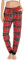 Vlazom Pantalon de Pyjama Femme Bas de Pyjama à Carreaux avec Cordon de Serrage et Poches Vêtements de Nuit，C Rouge，M