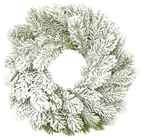 CHICCIE Tannenkranz Verschneit 34cm - Türkranz Adventskranz Deko Weihnachtsdeko