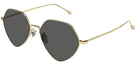 GUCCI Womens GG1182S Sunglasses, Gold-Gold-Grey, 55