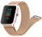 Meliya Correa para Amazfit Bip 3/3 Pro/Bip Lite/Bip S/Bip S Lite/Bip U/Bip U Pro,Correas Metal de Acero Inoxidable Pulseras de Repuesto para Amazfit Bip U para Hombres Mujeres(Oro rosa)