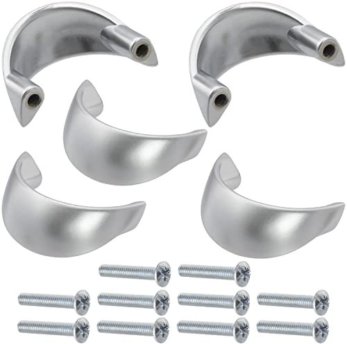 AERZETIX - C41410-5er-Set Möbelgriffe achsabstand 32 mm - schrank wandschrank schublade einrichtung dekoration küche wohnzimmer montage - aus metall - matt silber finish