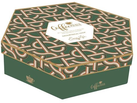 Easy Life COFFRET 6 TASSES A CAFE 11CL EN PORC.AVEC SOUCOUPE EN BAMBOU