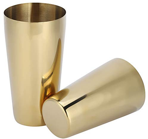 Shaker à Cocktail, Shaker Boston en Acier Inoxydable 17oz/26oz Martini Shaker Boisson Shaker pour Bartending et Home Bar(Or)