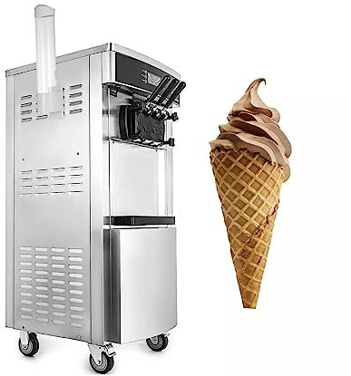 eyes LA 20-28L/H Soft Ice Cream Machine Serve Yogurt Maker 3 Flavors Fridge To Make Electric Ice Cream Commercial 2200W