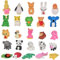 25 Stück nicht repetitive Tierradiergummis Radiergummi Puzzel Gastgeschenk Party bunte Schreibwaren für Kinder Mitgebsel Kindergeburtstag Abschiedsgeschenk für Schüler Tierfigur spielzeug