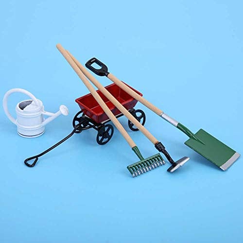 JTLB Miniature Gardening Box Farming Tools Model for 1/12 Doll House Garden Decor Accessories