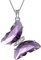 Aurora Tears Lila Schmetterling Herz Halskette Frauen 925 Sterling Silber Tier Schmetterlinge Februar Erstellt Amethyst Geburtsstein Schmuck DP0311P
