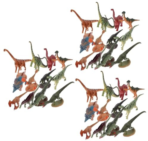 Toyvian 36 STK Simulation Von Dinosaurier-Modellen Realistischer Kleiner Dinosaurier Wildtiermodell Mini-Dinosaurier-Spielzeug Dinosaurier-skulptur Mini-Spielzeug Kind Riese Marionette PVC