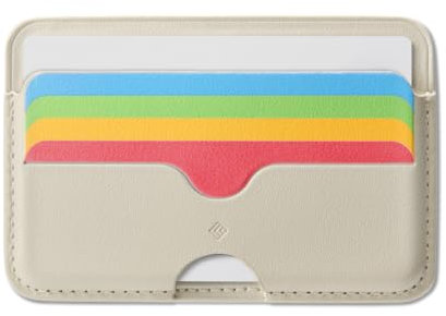 Caseology Folder Pop Magsafe Wallet [Rutschfestes Silikon Gemustert] Magnetischer Kartenhalter für iPhone 15, 14, 13, 12 Series – Regenbogen