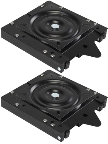 Leader Accessories Quick Disconnect Boat Seat Mount with Swivel (2 pcs) - Black Plastic & Steel Floor Mount