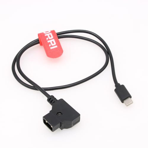 DRRI NP-F Battery Adapter Plate V-Mount to USB-C Power Cable for COLBOR CL100X/CL60 COB Series Studio Lights