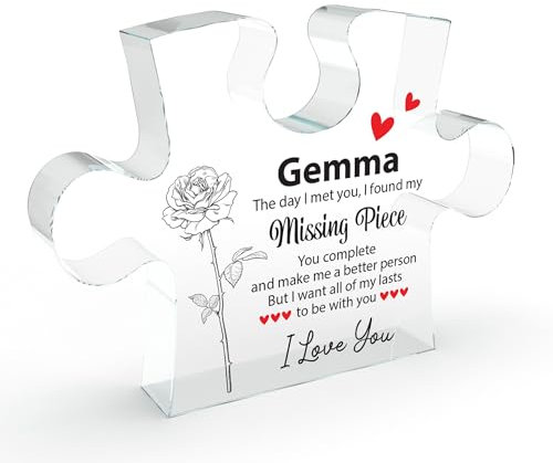 Love Acrylic Puzzle Plaque Boyfriend Gifts for Him Husband Wife Birthday Valentines Day Anniversary I Love You Presents - 10cm x 10cmBetter Person - Name)