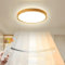 WayLuoung Holz LED Deckenleuchte | Ø40cm 3000-6000K 30W | Runden Oberseite, 360° Leuchtende Natürliche Holzlampe, Schlafzimmer Wohnzimmer Kinderzimmer Küche Esszimmer (Dimmbar Mit Fernbedienung)