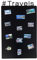 STALFORM Pizarra Magnética para Imanes Negra Travels 80x50 cm Ideal para Pared Pizarra Magnética de Metal Minimalista y Estilosa Plancha Metalica para Imanes para Hogar, Oficina, Aula
