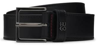 HUGO Herren Giove-HU-GO-StG Sz35 Ledergürtel mit Stack-Logo auf der Schlaufe